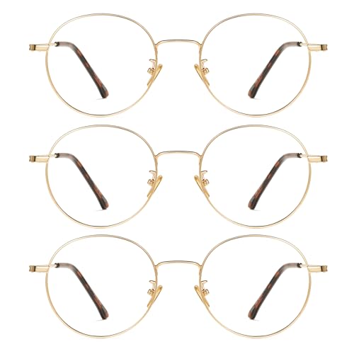 Image of Cyxus Blue Light Blocking Glasses - Lightweight Round Metal Frame Computer Eyewear, Anti Eye Strain Glasses for Men Women
