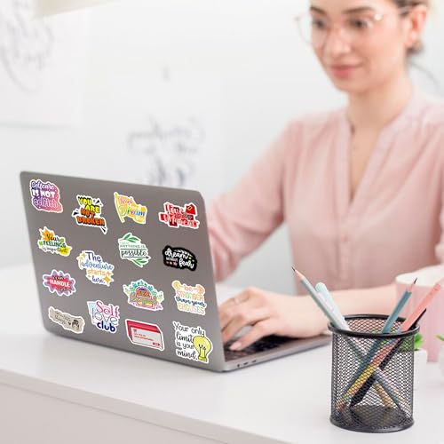 Image of Motivational Stickers 200 Pcs Inspirational Sticker Pack, Prizes for Kids Classroom, Waterproof Vinyl Stickers for Water Bottles Laptop Scrapbooking Journaling Skateboard Notesbook Luggage Tumbler etc