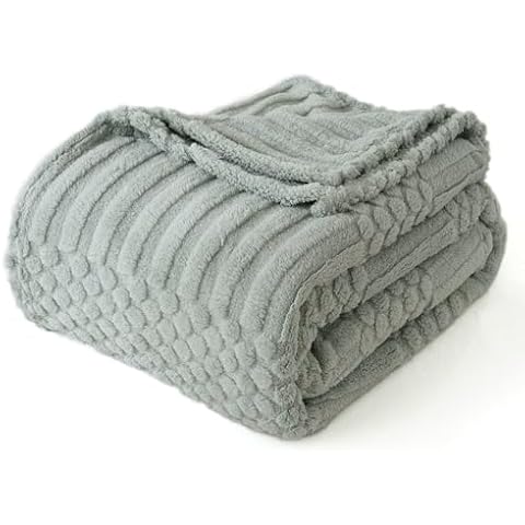 Green Jacquard Throw Blanket for Sofa Cover