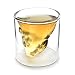 Produktbild Grinscard Shot Glas für Tequila & Ouzo - Doppelwandig Totenkopf Design 75 ml - Skull Schnapsglas Hausbar & Party