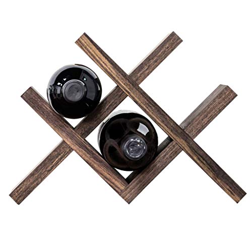 Soporte de vino pequeño de madera para 4 botellas 33×10×24 cm miniatura 1