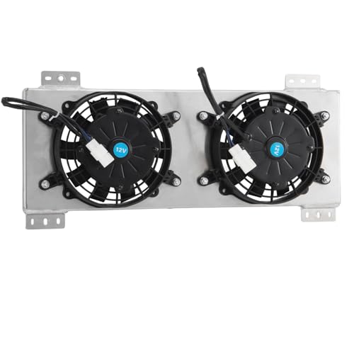 Enignelooc Aluminum Shroud W/ 120W Fan For Tru-Cool 40 000 40k GVW Transmission Oil Cooler Automotive Replacement Shroud Fan