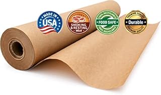 Brown Butcher Paper Roll (17.75 inches x 200 feet), Unbleached, Unwaxed & Uncoated for Smoking & Resting Meat by Paper Pros
