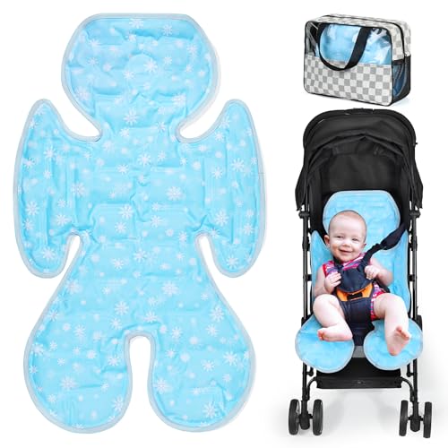 Image of Orzbow Stroller Cooling Pad | Universal Baby Cooler Pad for Stroller, Car Seat, High Chair, Bassinet, Swing, Crib | Double Sided Carseat Cooling Cushion, Keep Baby Cool in Summer Travel Essentials
