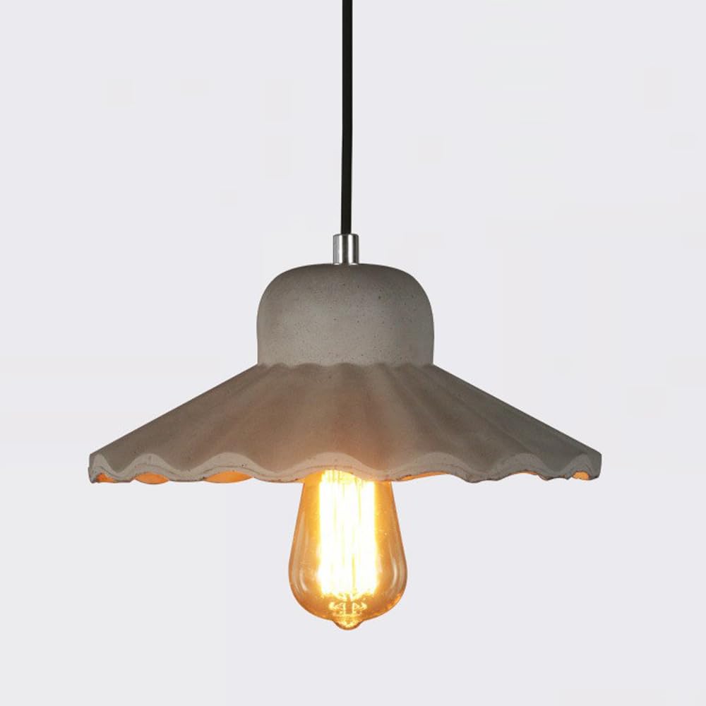 Mini suspension en béton style japonais pour illuminer un îlot de cuisine