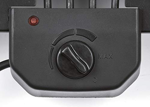 Girmi BQ2100 Grill mit Stand, 2200 W, große Kochfläche 51 x 30 cm, Edelstahl, 51 x 30 cm, Schwarz