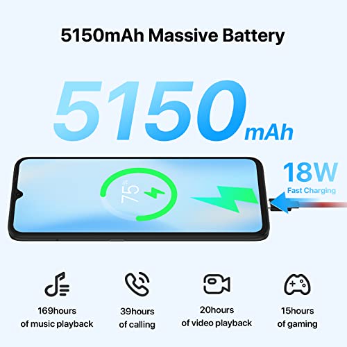 Image of UMIDIGI Cell Phone, F3 8GB+128GB Smartphone Unlocked, 48MP AI Triple Camera, 6.7inch HD Full Screen, 5150mAh Battery,18W Fast Charging, Android 11 Phone Unlock, Type-C,4G Dual SIM, NFC