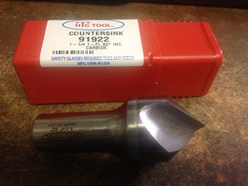 Countersink, 1 Fl, 82 Deg, 1 1/4, Hss