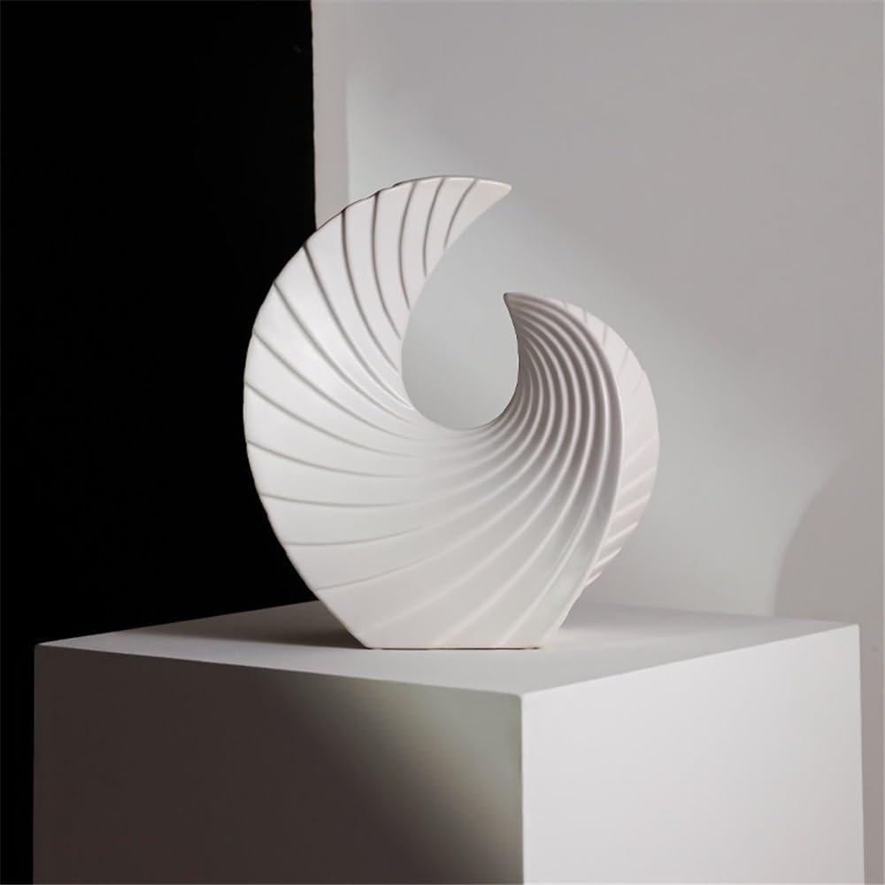 Adorno de Escritorio Esculturas Modernas de Resina, Objetos Decorativos for el hogar, Sala Estar, Oficina, estantería y Escritorio (Negro Blanco)