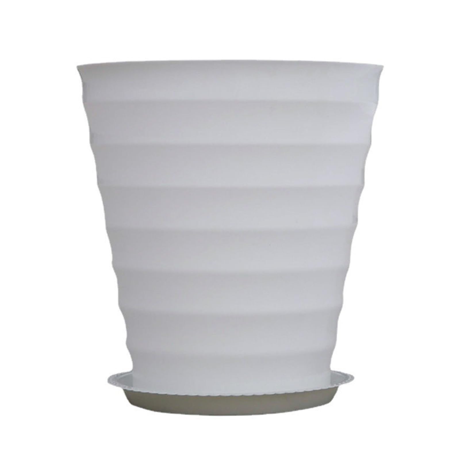 JUAKSQZYI Modern Flower Pot with Drainage Holes and Trays Plastic Planters Plant Container, for Indoor Outdoor Decor