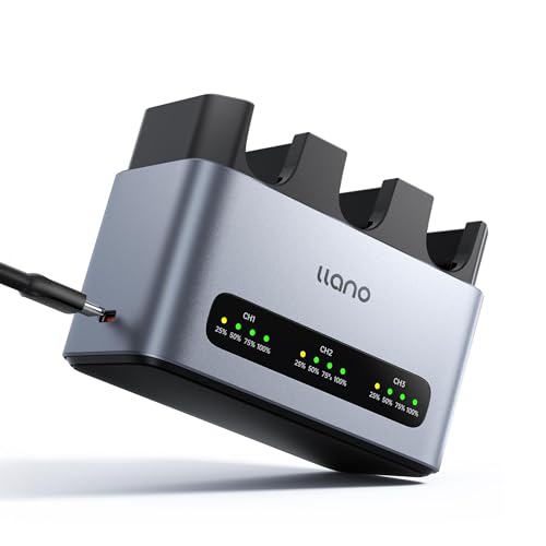 llano 30W LP E6NH LP E6P Cargador de batería rápido de 3 ranuras para Canon baterías de cámara EOS R5/R6/R7 Mark II, 5D/6D/7D Mark II/III/IV, 60D/70D/80D/90D,USB C,pantalla LED,carcasa de aluminio CNC