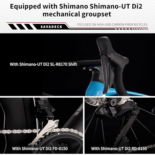 SAVADECK SLR8-Ultegra Full Carbon Road Bike, Carbon Fiber