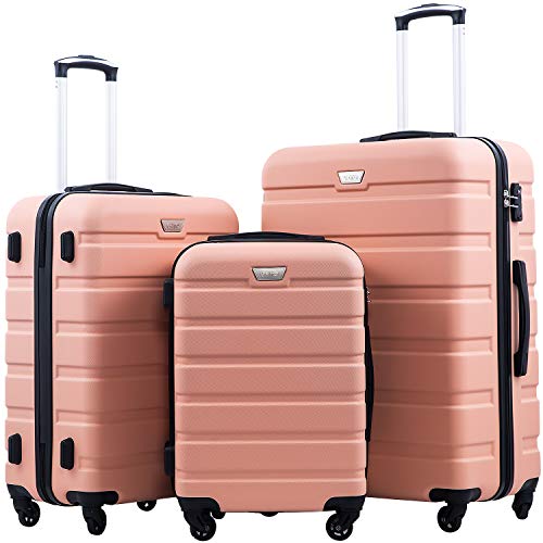 Coolife Luggage 3 Piece Set Suitcase Spinner Hardshell...