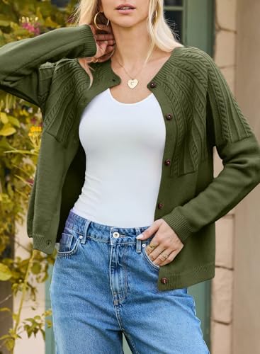 Image of Dokotoo Cardigan Sweaters for Women 2026 Fall Outfits Long Sleeve Sweaters