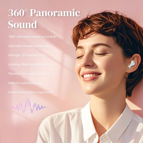 Image of Heart Wireless Earbuds for Girls Kids, Cute Small Mini Tiny Invisible Earbuds Wireless Bluetooth for Small Ears Canals Women Rose Gold Kawai Blue Tooth Ear Buds for iPhone Android