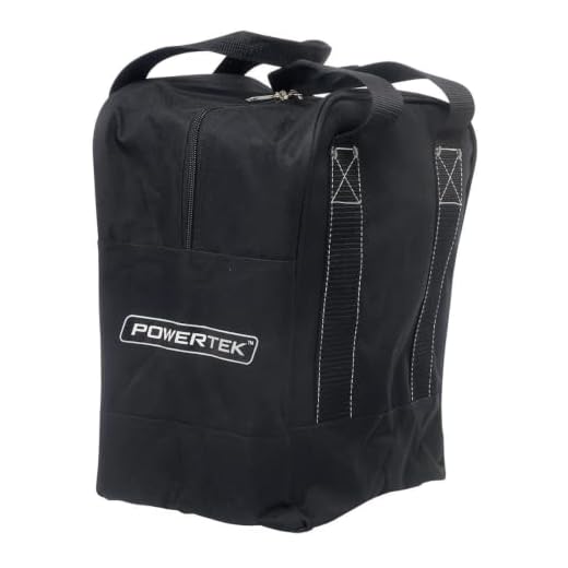 PowerTek V3.0 Hockey Puck Bag - Holds 50 Pucks, Top Zipper and Carry Strap, Black