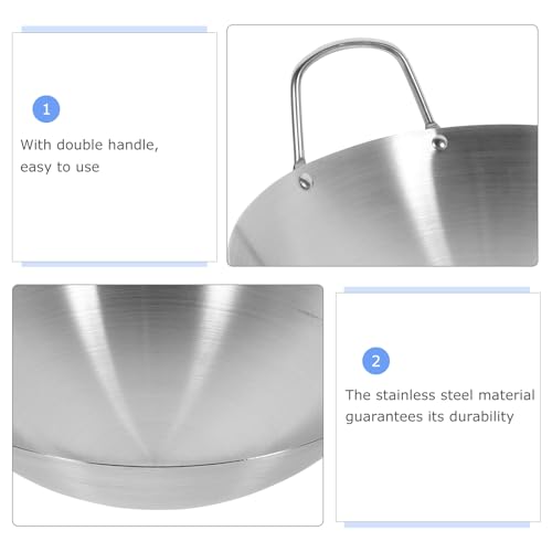 Wok de acero inoxidable con capacidad alta y antiadherente miniatura 4