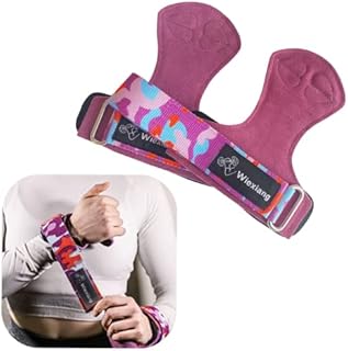 Weight Hook Heavy Weight Lifting Wrist Strap Cattle velvet Skin Material,Gym Power Training, Weightlifting Gloves Weightlifting Grips Hand Grips,For Pulling Heavy, Durable Sweating Without Smell (Purple)