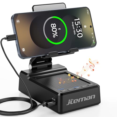 JTEMAN Gifts for Men Women,Adjustable Cell Phone Stand with Bluetooth Speaker and Charging...