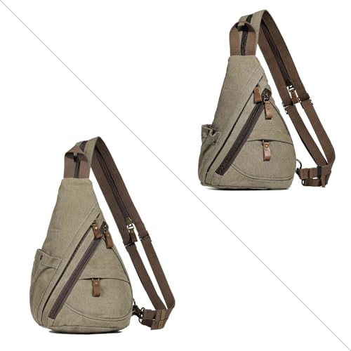 KL928 Sling Bag(Large Version+Small Version) - Small Crossbody Backpack Shoulder Casual Daypack Rucksack for Men Women