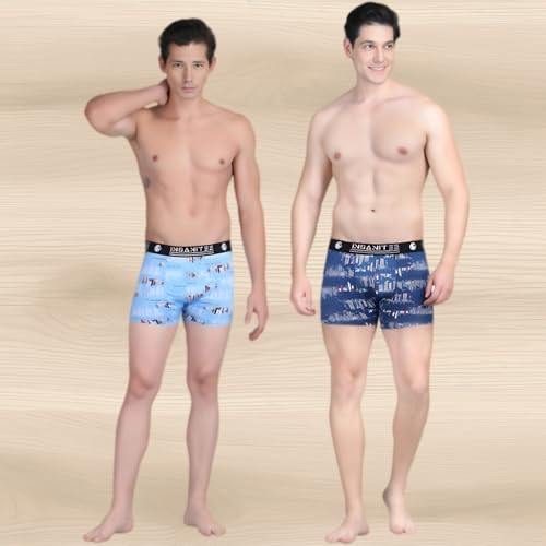 Image of Men's Nylon Stretch Printed Trunk | Ultra-Soft, Breathable Innerwear for Men | Stylish & Supportive Fit