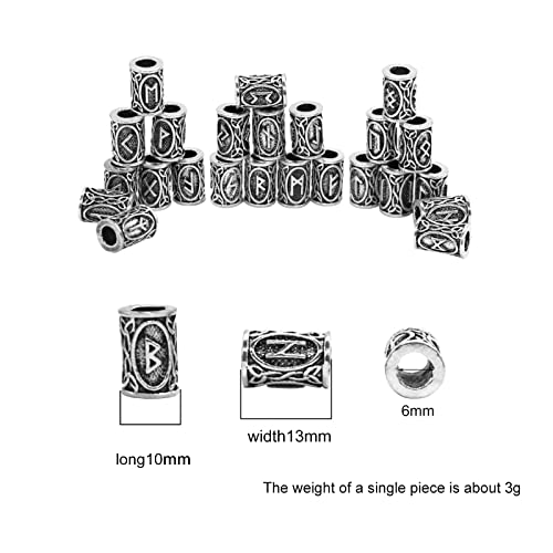NO 48 Pieces Norse Viking Rune Beads - Image 2