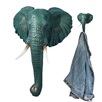 clhjinruoliu Elephant,Animal Head Wall Hanger Resin Door Back Coat Hat Hanging Hook Clothes Rack Antique Collection Kids Coat Hooks Decorative Hooks