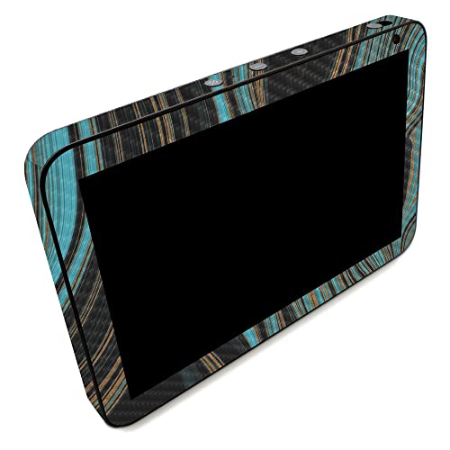 Image of MightySkins Carbon Fiber Skin Compatible with Amazon Echo Show 8 (Gen 2) - Blue Canyon | Protective, Durable Textured Carbon Fiber Finish | Easy to Apply | Made in The USA