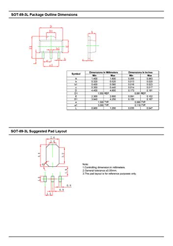 Chanzon 20 pezzi 2SD882 SOT-89 NPN Transistor di