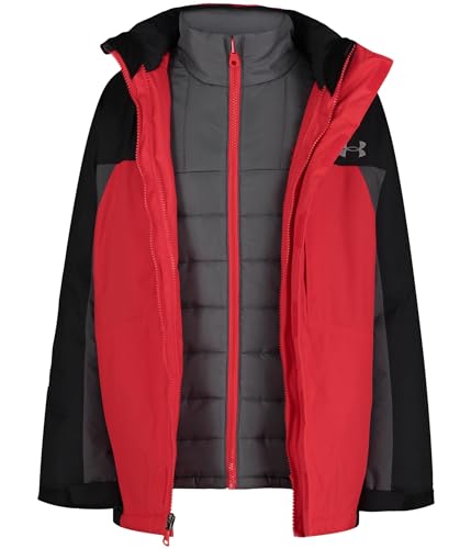 Image of Under Armour Boys' Westward 3-in-1 Jacket, Removable Quilted Liner & Hood, Windproof & Water Repellant