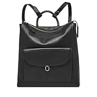 Fossil Women's Black Leather Parker Backpack