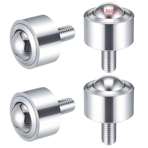4 Pcs 1.19 in Steel Roller Ball Transfer Bearing Caster