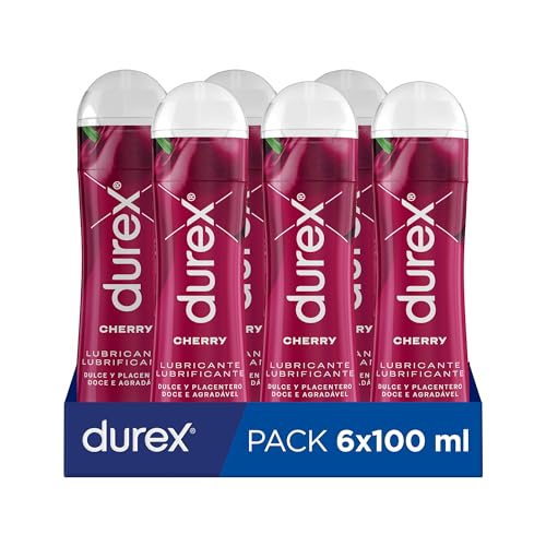 Durex Lubricante Cherry, Dulce y Placentero, 100 ml [Pack 6 Unidades]