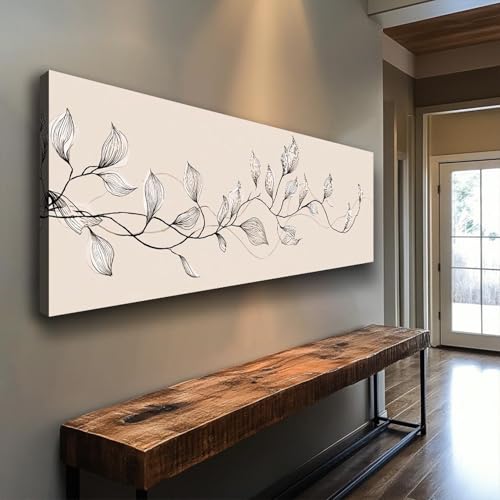 Impression sur toile encadrée fine et haute fleurie déco maison