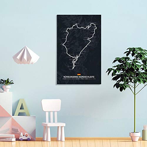 Huangchen - Poster con mappa del tracciato di