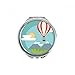 Hot Air Balloon Sun Cloud Pattern Hand Compact Mirror Round Portable Pocket Glass