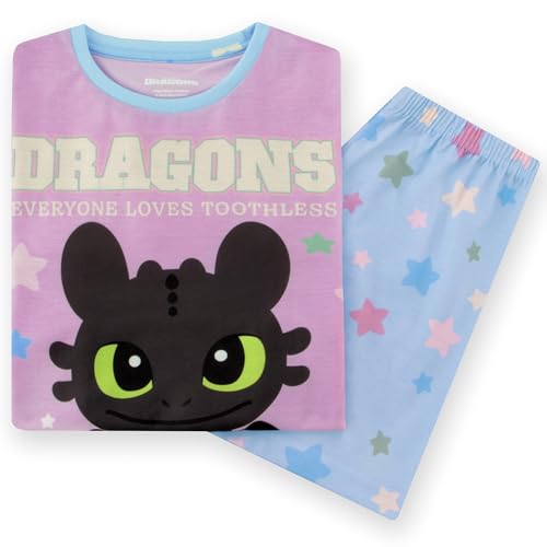How To Train Your Dragon Pajamas, Toothless Girls Pajamas, Dragon Kids Pjs, Long Sleeve Girls Pajama Set4