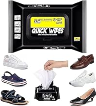 Sneaker & Shoe Cleaner Wipes - 1 Packs of 80 - Portable Sneakers Cleaner Shoe Wipes Quickly Remove Dirt & Stains - These Disposable Shoe Cleaning Wipes Can Be Used On Footwear