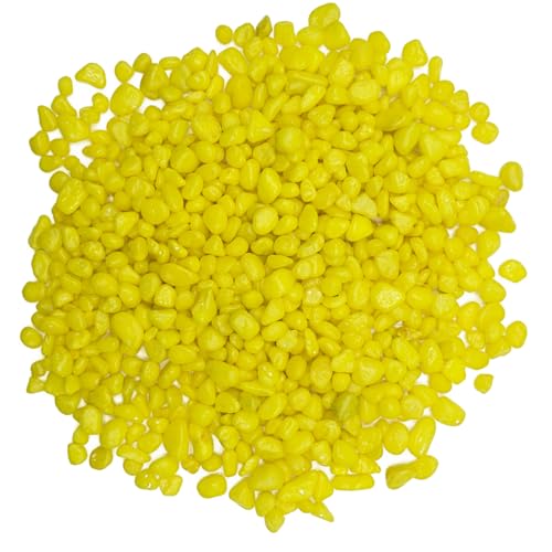 Image of Yellow Pebbles for Crafts, 0.9 Pound Natural Polished Aquarium Gravel, Decorative Pebbles for Indoor Plants, Turtle Tank, Vase, Succulents Cactus, Garden Landscaping