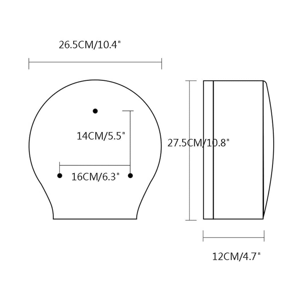 BKEKM Dispenser Salviette Dispenser di Asciugamani di Carta a Parete Dispenser di Asciugamani di Carta Impermeabile Porta Asciugamani di Carta Commerciale di Grande capacità Moda