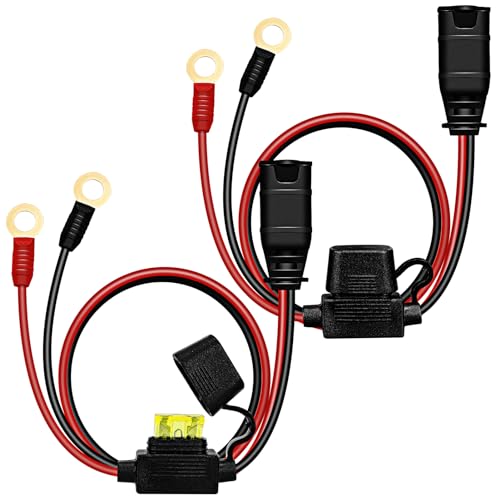 2 Pack Wires Harness Compatible with NOCO GC008 X-Connect M10 (3/8in) XL Eyelet Terminal Smart Batteries Trickle Charger Cable