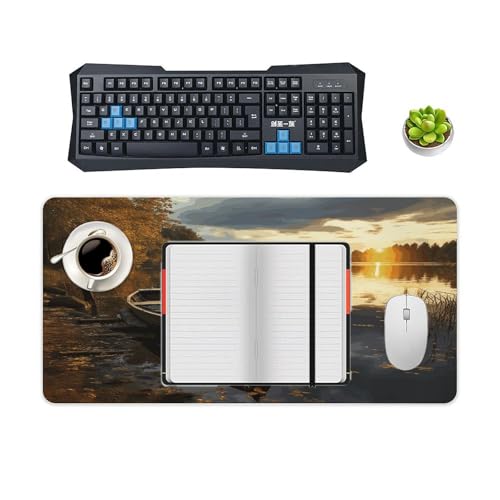 Boat at Lake Shore Mouse Pad Grande Antideslizante miniatura 4