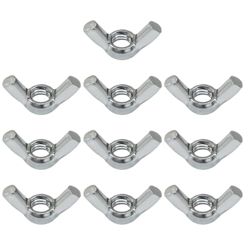 HARSKIYER 10個 5/16インチ-18 蝶ナット、304 ステンレススチール バタフライウィングナット 耐腐食性ファスナー DIYプロジェクト、家具の組み立て、機械のメンテナンスに