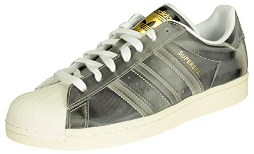 adidas Originals Mens Superstar Classic Low Top Sneaker Shoe, Footwear White/Core Black/Silver Metallic, 8