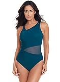 Miraclesuit Women's Swimwear Network Azura One Piece Underwire Bra Mesh Inset All Over Control Swimsuit, Nova, 12