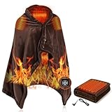 Favoreal 電気毛布 速暖 電気ブランケット 掛け敷き兼用 140cmx80cm 電気敷き毛布6way ヒーター内蔵 USB給電式 3段階温度調節【2025年新 大判サイズ 省エネ】電気膝掛け 掛け 肩掛け毛布 均一加熱 暖房器具 洗える オフィス アウトドア 車中泊 防寒対策 秋冬用 ブラウン