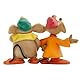 Bullyland 12502 - Spielfigur Mäuse Karlie und Jaques aus Walt Disney Cinderella, ca. 6,2 cm, detailgetreu, ideal als kleines Geschenk für Kinder ab 3 Jahren