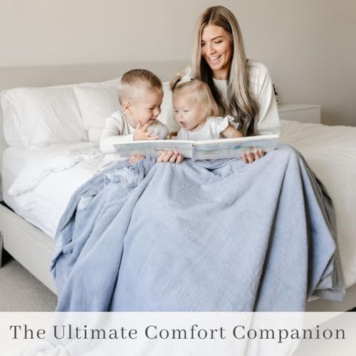 Image of SARANONI Oversized Luxury Blanket | Breathable Super Soft, Lush, Plush Comfy Blankets for Adults | Storm Cloud - X-Large 60 inch x 80 inch