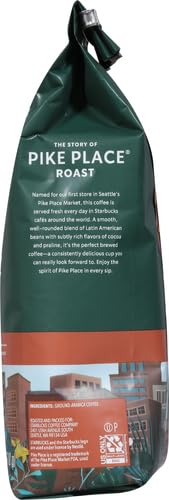 Image of Starbucks Ground Coffee, Medium Roast Hot or Iced Coffee, Pike Place Roast, 18 oz