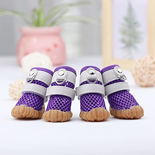 Petphindu Dog Shoes Breathable Mesh Dog Boots Dog Shoes Indoor Outdoor Dog Shoes Dog Paw Protector Non-Slip Dog Boots Summer Spring Pet Shoes #TOP2